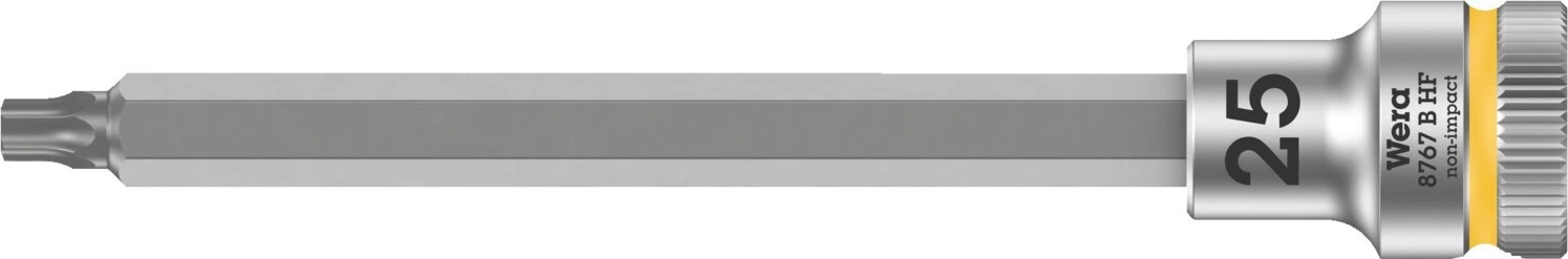 Wera Zyklop 3/8" Torx® socket bit TX25 with holding function, 107 mm, Chrome