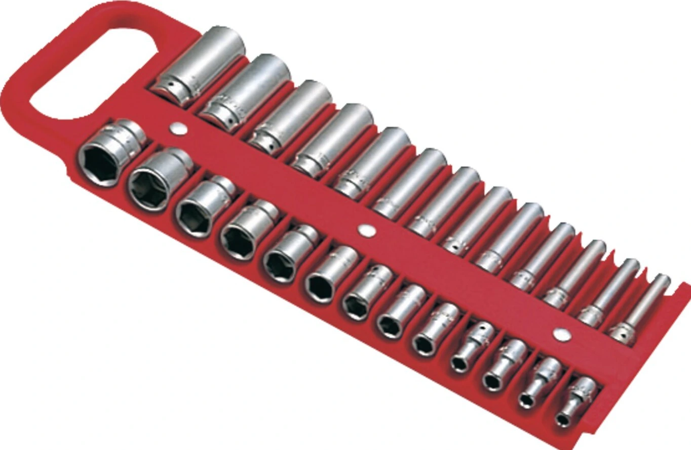 Lisle, 1/4" magnetic socket holder, Red