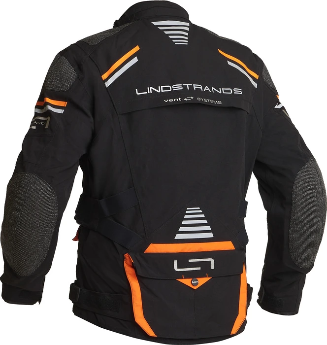 Lindstrands Textile Jacket Sunne Black/orange 62