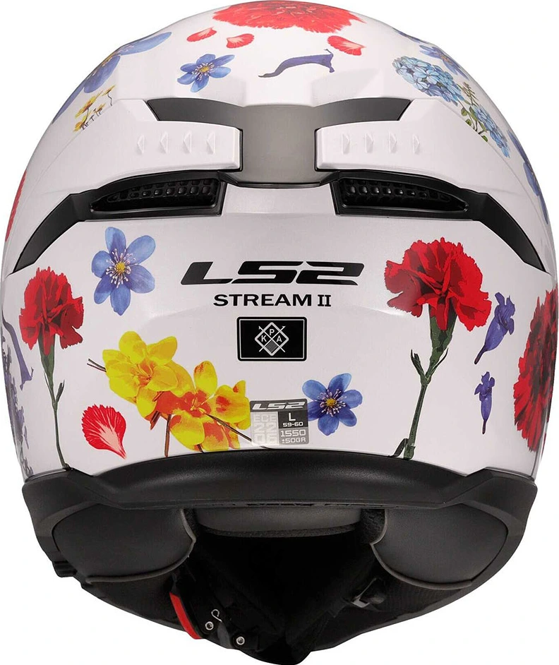 LS2 FF808 STREAM II FLOWERS Helmet - S, White